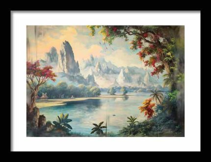 Framed Poster vintage chinese art AI Poster Wall Art Framed Poster