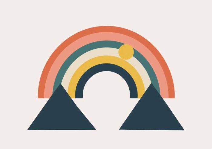 Geometric Minimal Art AI Print Wall Art Poster - Image 1
