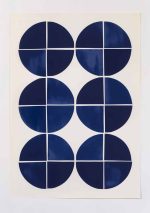 Geometric White and Blue Style AI Print Wall Art Poster
