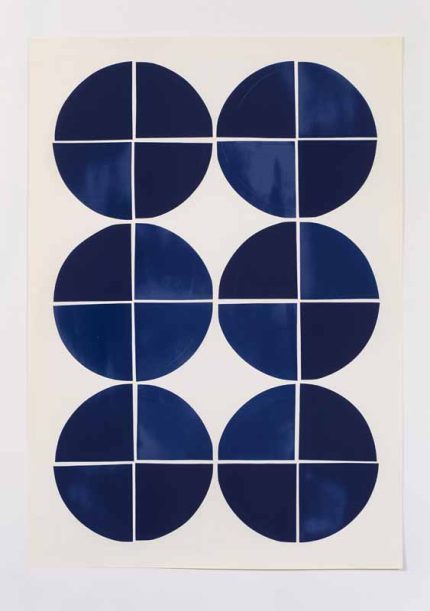 Geometric White and Blue Style AI Print Wall Art Poster