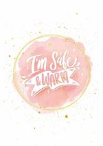 I'm Safe & Warm: Cozy and Comforting Art Print Mindfulness Wall Art Poster