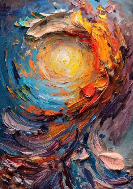 Impasto Oil painting Wall Art Metal Aluminum Print