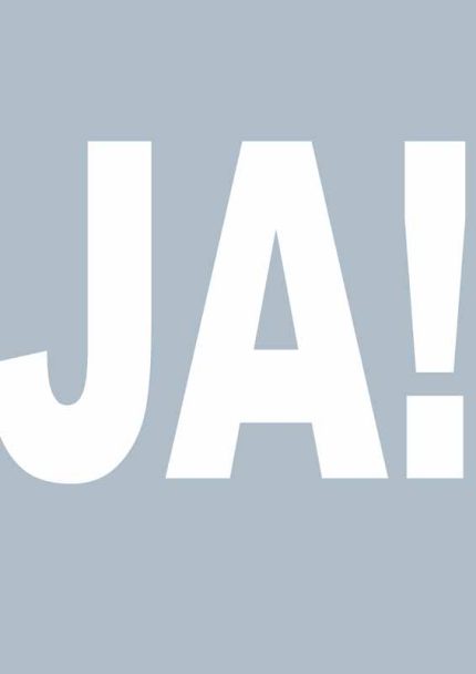 JA! German Yes: Bold Typography Print Mindfulness Wall Art Poster