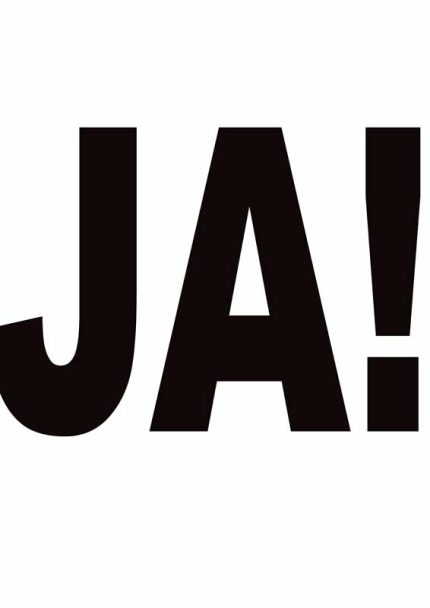 JA! German Yes: Bold Typography Print Mindfulness Wall Art Poster