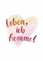 Leben ich komme bunt herz Mindfulness Wall Art Poster
