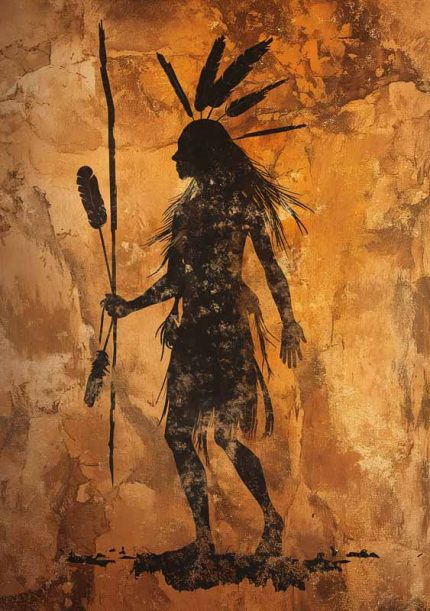 Native American Cave Art AI Print Wall Art Poster
