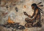 Native American Cave Art Wall Art Metal Aluminum Print