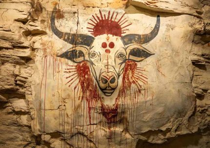 Native American Cave Art Wall Art Metal Aluminum Print