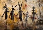Native American Cave Art Wall Art Metal Aluminum Print
