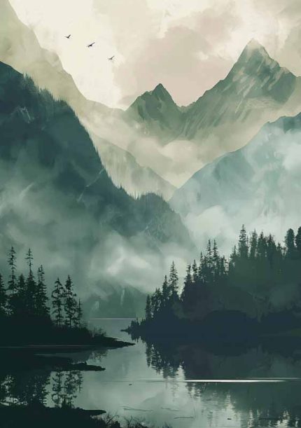 Scenery Art AI Print Wall Art Poster