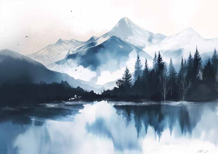 Scenery Art AI Print Wall Art Poster - Image 1