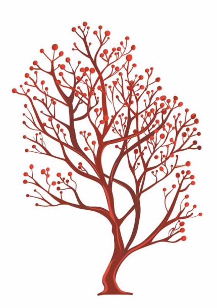 Simple Drawing Indian Red AI Print Wall Art Poster