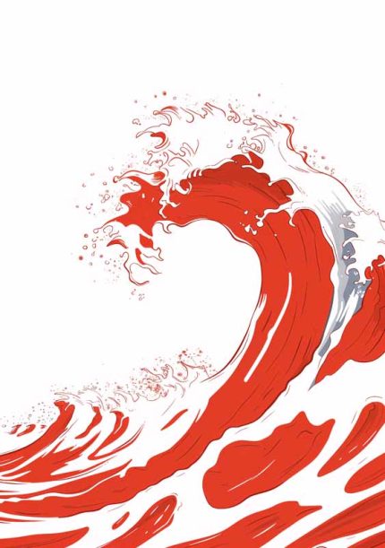 Simple Drawing Indian Red AI Print Wall Art Poster