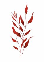 Simple Drawing Indian Red AI Print Wall Art Poster