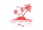 Simple Drawing Indian Red AI Print Wall Art Poster
