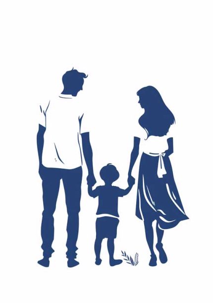 Simple Drawing   navy blue Wall Art Metal Aluminum Print