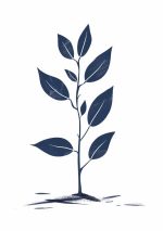Simple Drawing navy blue AI Print Wall Art Poster