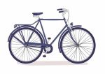 Simple Drawing navy blue AI Print Wall Art Poster