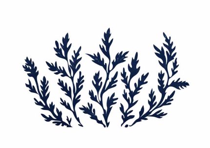 Simple Drawing navy blue AI Print Wall Art Poster