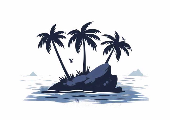 Simple Drawing navy blue AI Print Wall Art Poster - Image 1