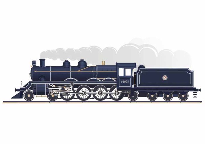 Simple Drawing navy blue AI Print Wall Art Poster - Image 1