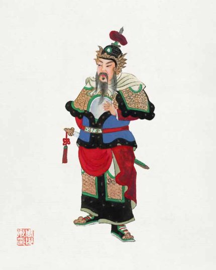Traditional Commander military uniform Chinese Print Wall Art Poster