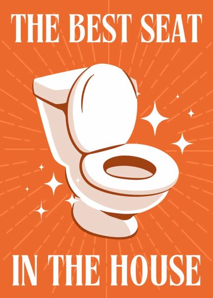 Toilet Humor Trendy Colorful Print Wall Art Poster