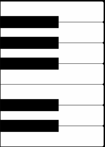 Piano Keys Graphic - Black and White Keyboard Art Print Wall Art Poster
