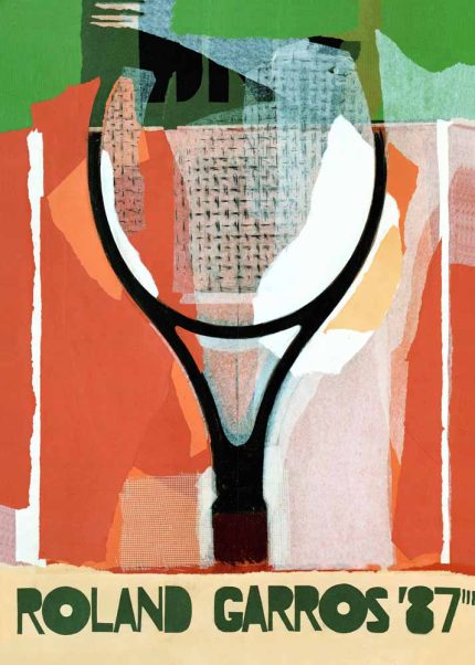 Roland Garros 1987 Tournament Trendy Colorful Print Wall Art Poster