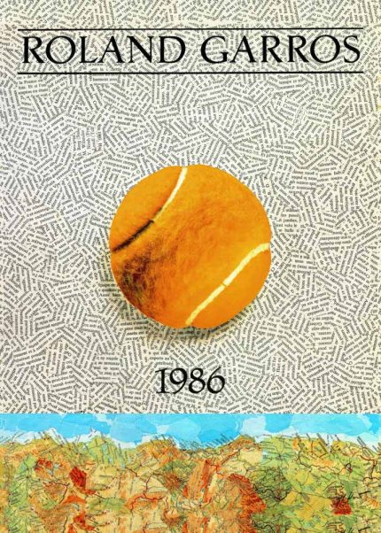 Roland Garros 1986 Trendy Colorful Print Wall Art Poster