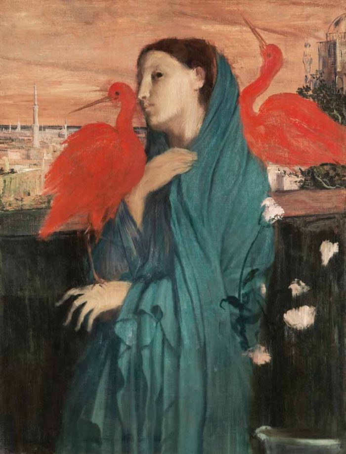 Young Woman with Ibis by Puvis de Chavannes - Symbolist Painting Poster Wall Art Aluminum Print - Image 1