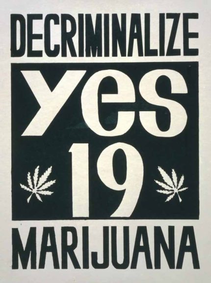 Decriminalize Marijuana Trendy-Colorful-Poster Wall Art