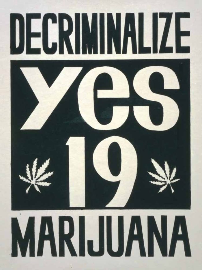 Decriminalize Marijuana Trendy-Colorful-Poster Wall Art - Image 1
