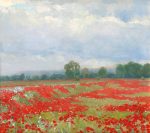 Landscape (1900) impressionism art by Lajos Csordak Poster Wall Art