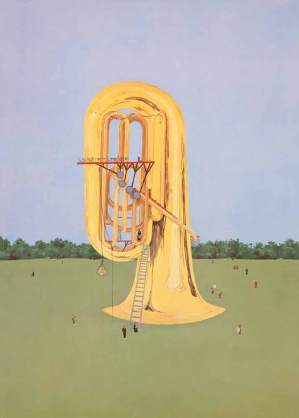 Giant tuba Trendy Colorful Poster Wall Art