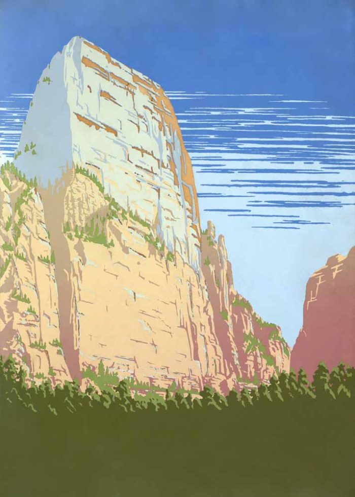 Zion National Park Landscape Art Print, Utah Canyon Poster Poster Wall Art - Image 1