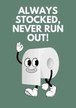 Always Stock Never Run out Trendy Colorful Poster Wall Art Aluminum Print