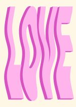Love Trendy Colorful Poster Wall Art