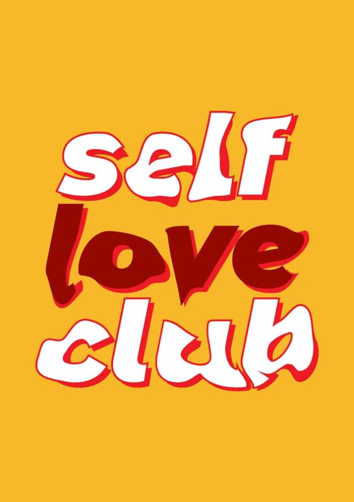 Self Love ClubTrendy Colorful Poster Wall Art Aluminum Print - Image 1