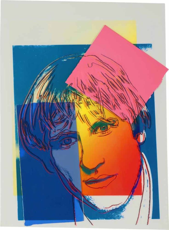 David Hockney Portrait - Andy Warhol Style Pop Art Print Poster Wall Art Aluminum Print - Image 1