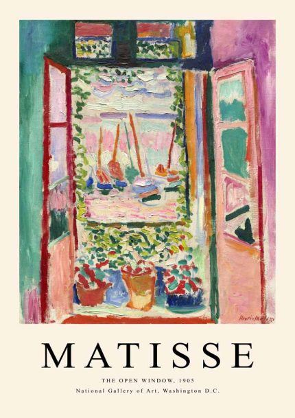 Matisse The Open Window - Fauvist Landscape Painting - 1905 Poster Poster Wall Art Aluminum Print