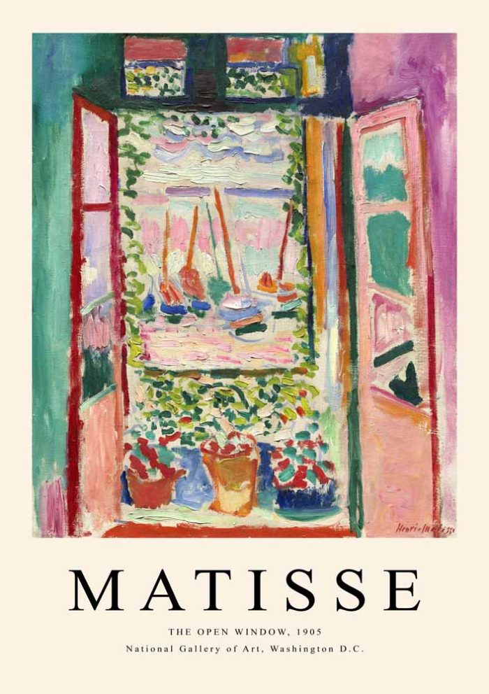 Matisse The Open Window - Fauvist Landscape Painting - 1905 Poster Poster Wall Art Aluminum Print - Image 1