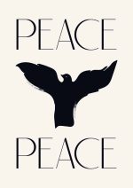 Peace Trendy Colorful Poster Wall Art Aluminum Print