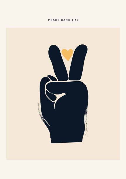 Peace Sign Trendy Colorful Poster Wall Art Aluminum Print