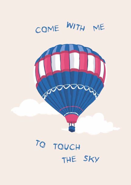 Come With Me Trendy Colorful Poster Wall Art