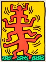 Keith Haring - Growing - Pop Art Print Poster Wall Art Aluminum Print