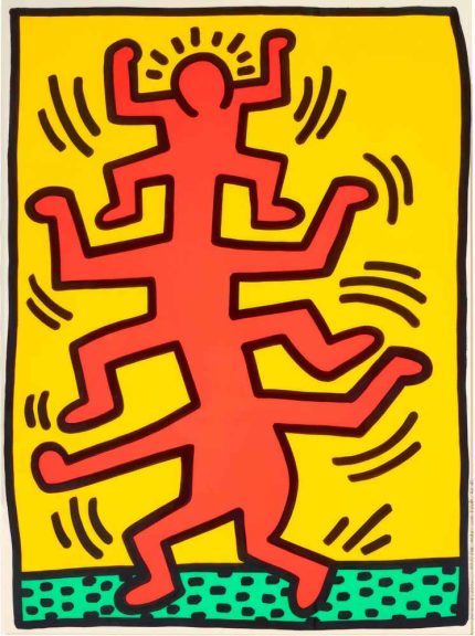 Keith Haring - Growing - Pop Art Print Poster Wall Art Aluminum Print