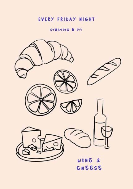 Eclectic Trendy Colorful Wall Art Poster