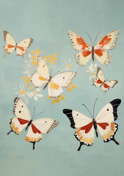 Butterfly Art Print | Vintage Butterfly Poster | Insect Wall Décor Eclectic Trendy Colorful Wall Art Poster