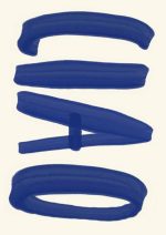 Abstract Blue Shapes: Minimalist Art Print
